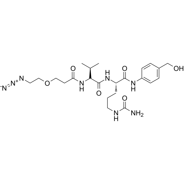 Azide-PEG1-Val-Cit-PABC-OH Chemical Structure Azide-PEG1-Val-Cit-PABC-OH