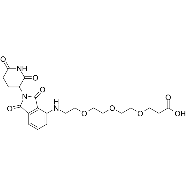 Thalidomide-NH-PEG3-propionic acid Chemical Structure Thalidomide-NH-PEG3-propionic acid
