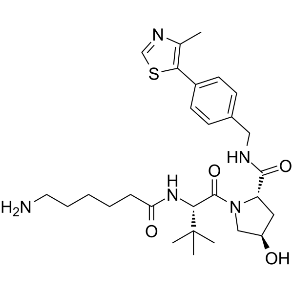 (S,R,S)-AHPC-C5-NH2 Chemical Structure (S,R,S)-AHPC-C5-NH2(Synonyms: VH032-C5-NH2)