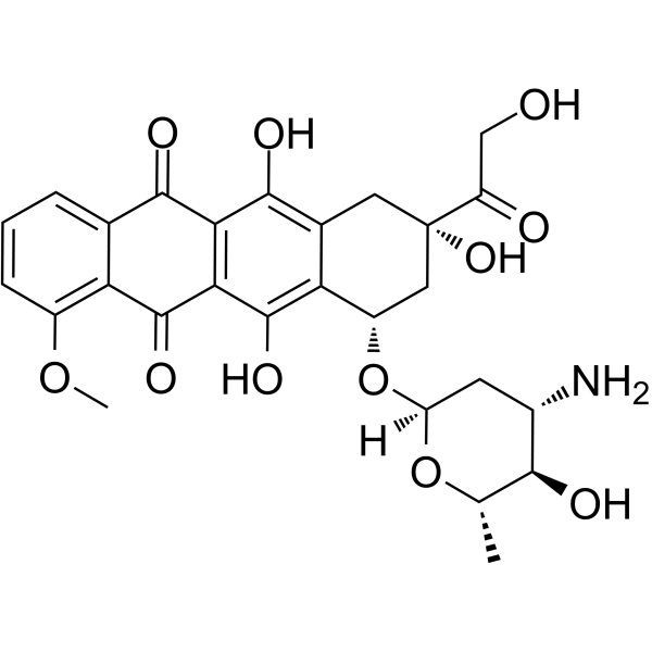 Epirubicin Chemical Structure Epirubicin(Synonyms: 表柔比星; 4