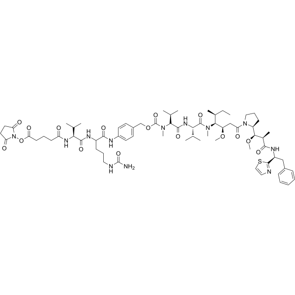 OSu-Glu-VC-PAB-MMAD Chemical Structure OSu-Glu-VC-PAB-MMAD