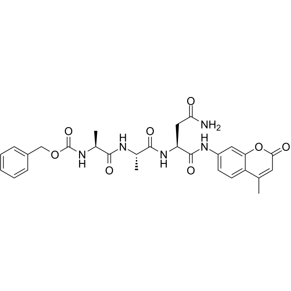 Z-Ala-Ala-Asn-AMC Chemical Structure Z-Ala-Ala-Asn-AMC(Synonyms: Cbz-Ala-Ala-Asn-AMC)