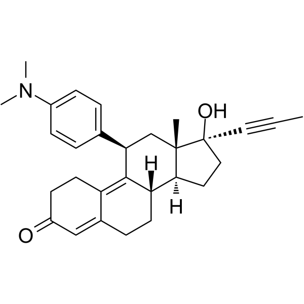 Mifepristone(Synonyms: 米非司酮; RU486;  RU 38486)