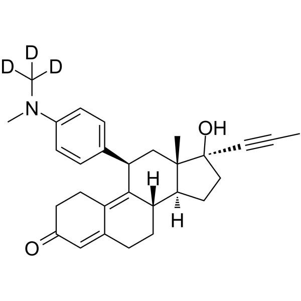 Mifepristone-d3(Synonyms: RU486-d3;  RU 38486-d3)