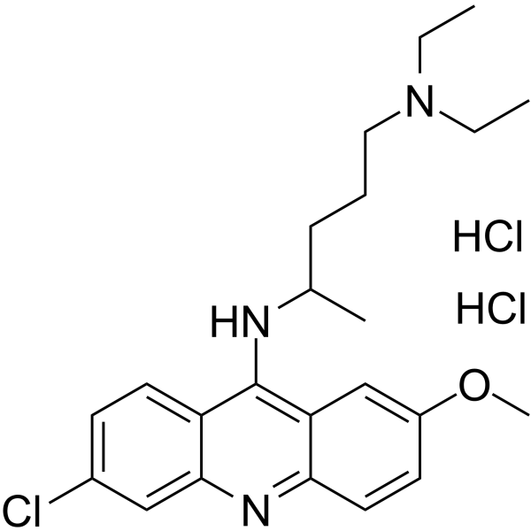 Quinacrine dihydrochloride(Synonyms: 阿的平; Mepacrine dihydrochloride; SN-390 dihydrochloride)