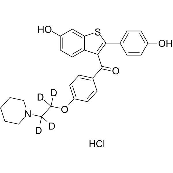 Raloxifene-d4 hydrochloride Chemical Structure Raloxifene-d4 hydrochloride