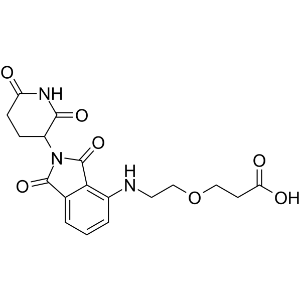 Pomalidomide-PEG1-C2-COOH Chemical Structure Pomalidomide-PEG1-C2-COOH