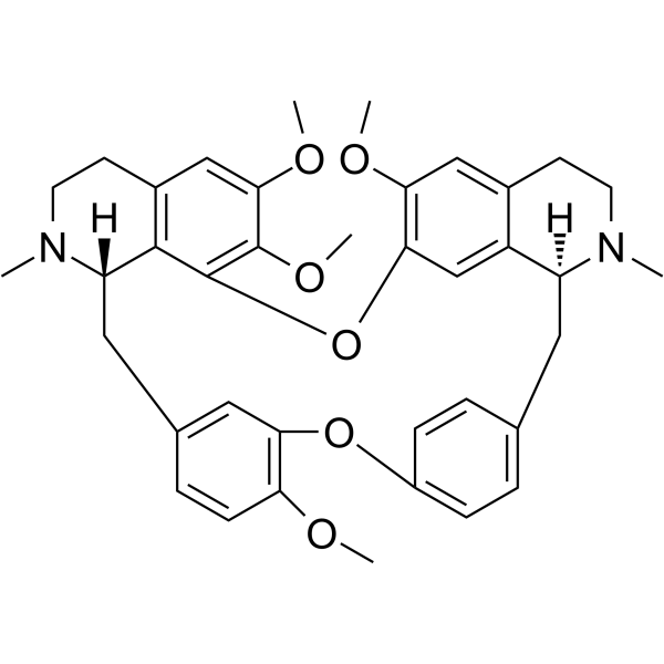 Tetrandrine(Synonyms: 汉防己甲素; NSC-77037;  d-Tetrandrine)