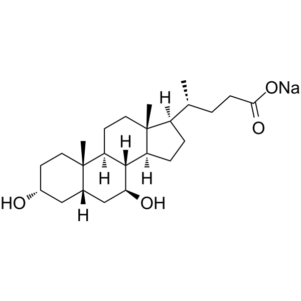 Ursodeoxycholic acid sodium(Synonyms: 熊去氧胆酸钠盐; Ursodeoxycholate sodium; Ursodiol sodium; UCDA sodium)