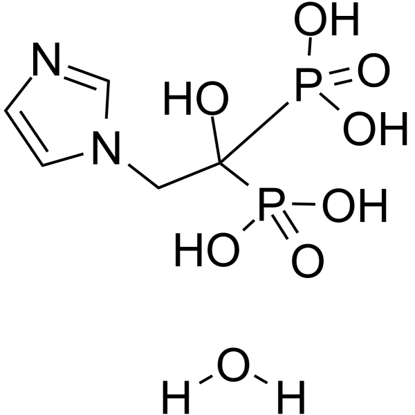 Zoledronic acid monohydrate(Synonyms: 唑来膦酸一水合物; Zoledronate monohydrate;  CGP 42446 monohydrate;  CGP42446A monohydrate;  ZOL 446 monohydrate)