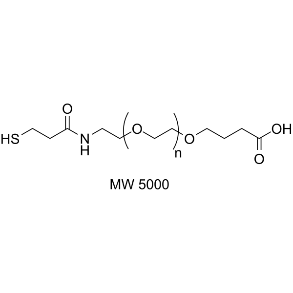 Thiol-PEG-COOH (MW 5000) Chemical Structure Thiol-PEG-COOH (MW 5000)