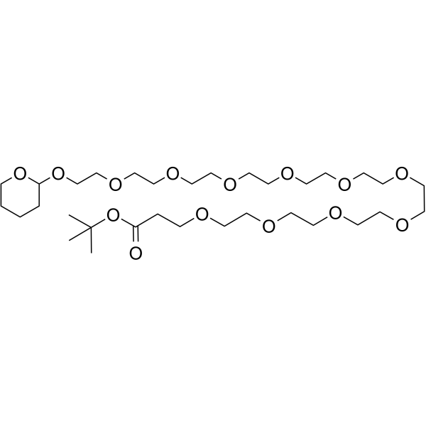 THP-PEG10-C2-Boc Chemical Structure THP-PEG10-C2-Boc
