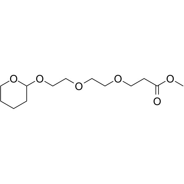 THP-PEG2-methyl propionate Chemical Structure THP-PEG2-methyl propionate