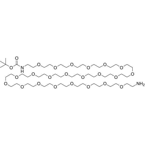 Boc-NH-PEG22-C2-NH2 Chemical Structure Boc-NH-PEG22-C2-NH2