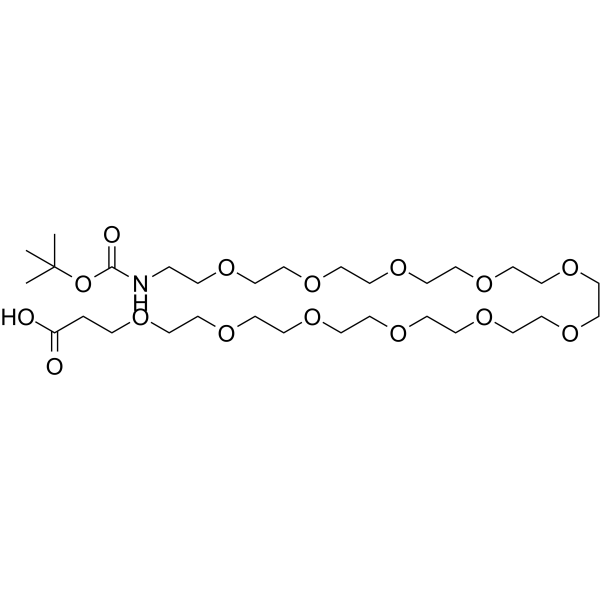 Boc-NH-PEG11-C2-acid Chemical Structure Boc-NH-PEG11-C2-acid