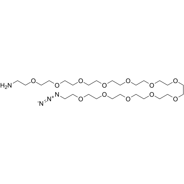 Amino-PEG12-C2-azide Chemical Structure Amino-PEG12-C2-azide