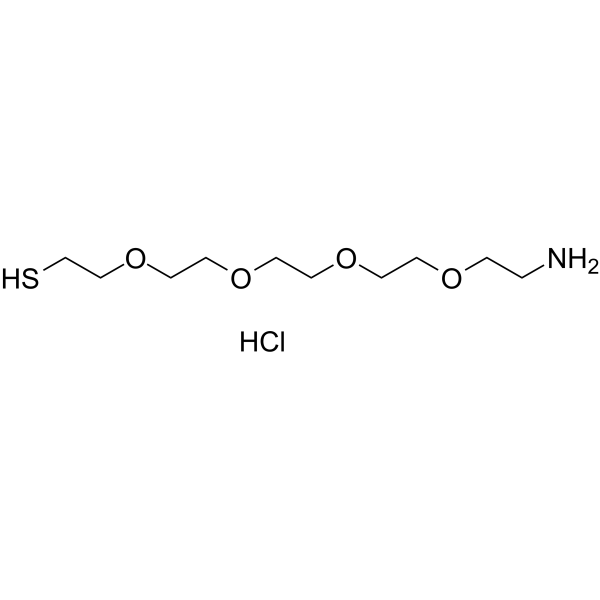 Amino-PEG4-C2-SH hydrochloride Chemical Structure Amino-PEG4-C2-SH hydrochloride