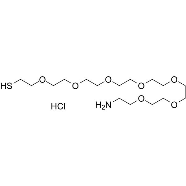 Amino-PEG7-C2-SH hydrochloride Chemical Structure Amino-PEG7-C2-SH hydrochloride