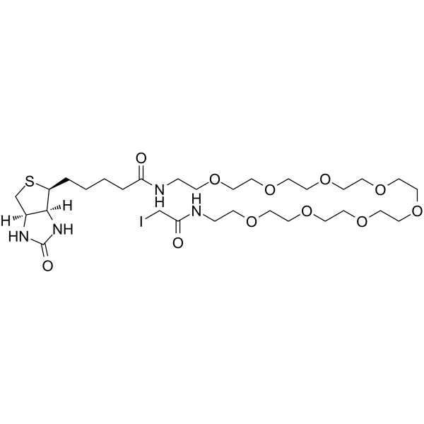 Iodoacetyl-PEG8-biotin Chemical Structure Iodoacetyl-PEG8-biotin