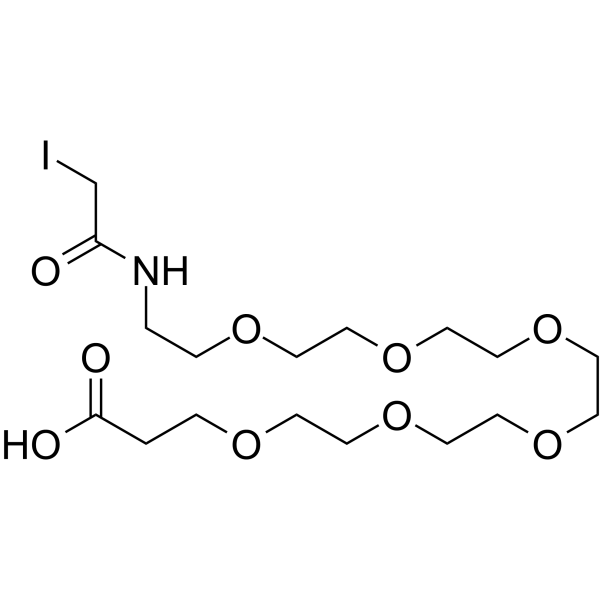 Iodoacetamido-PEG6-acid Chemical Structure Iodoacetamido-PEG6-acid