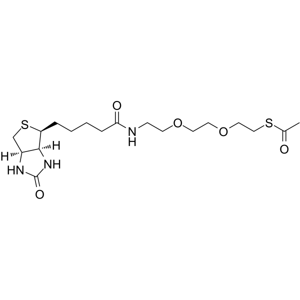 Biotin-PEG2-methyl ethanethioate Chemical Structure Biotin-PEG2-methyl ethanethioate