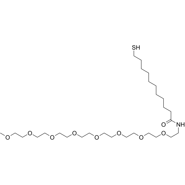 m-PEG8-amide-C10-Thiol Chemical Structure m-PEG8-amide-C10-Thiol