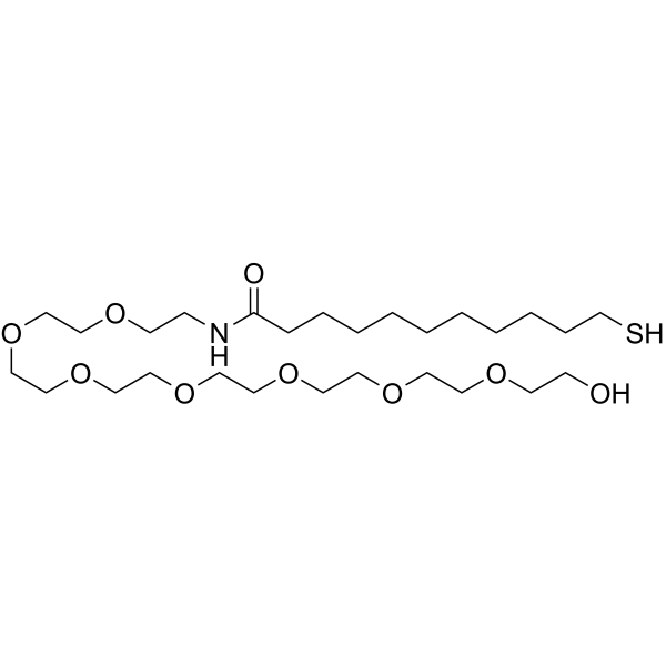 Thiol-C10-amide-PEG8 Chemical Structure Thiol-C10-amide-PEG8