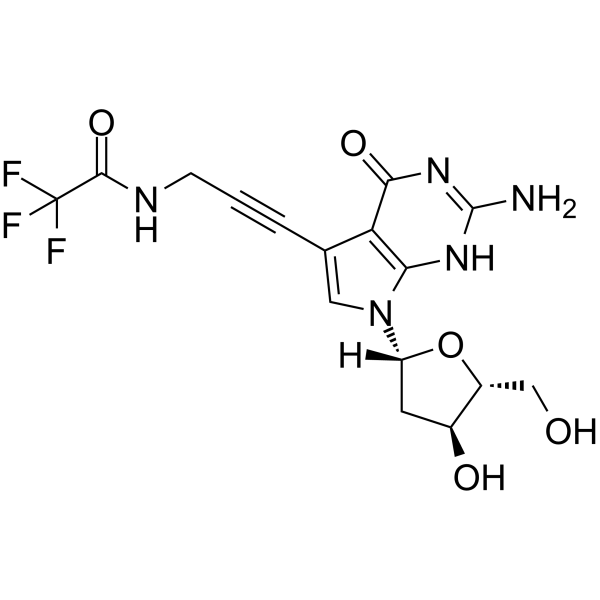 7-TFA-ap-7-Deaza-dG Chemical Structure 7-TFA-ap-7-Deaza-dG