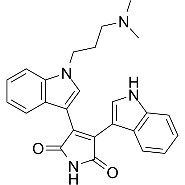 Bisindolylmaleimide I Chemical Structure Bisindolylmaleimide I(Synonyms: GF109203X; Go 6850)