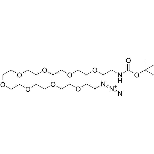 Azido-PEG8-NHBoc Chemical Structure Azido-PEG8-NHBoc