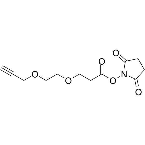 Propargyl-PEG2-NHS ester Chemical Structure Propargyl-PEG2-NHS ester