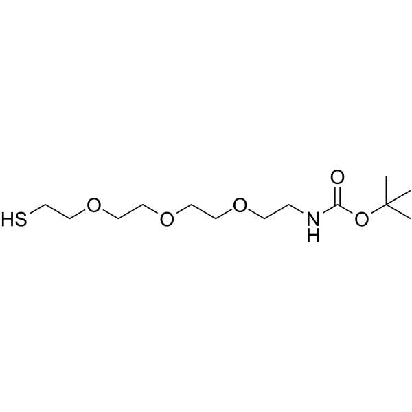 Thiol-PEG3-NHBoc Chemical Structure Thiol-PEG3-NHBoc