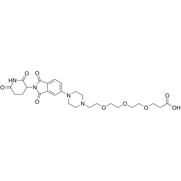 Thalidomide-Piperazine-PEG3-COOH Chemical Structure Thalidomide-Piperazine-PEG3-COOH
