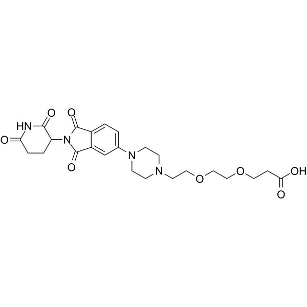 Thalidomide-Piperazine-PEG2-COOH Chemical Structure Thalidomide-Piperazine-PEG2-COOH