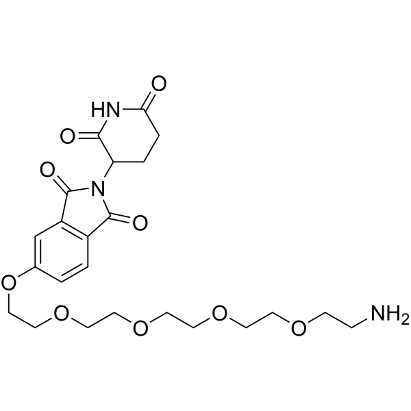 Thalidomide-PEG5-NH2 Chemical Structure Thalidomide-PEG5-NH2