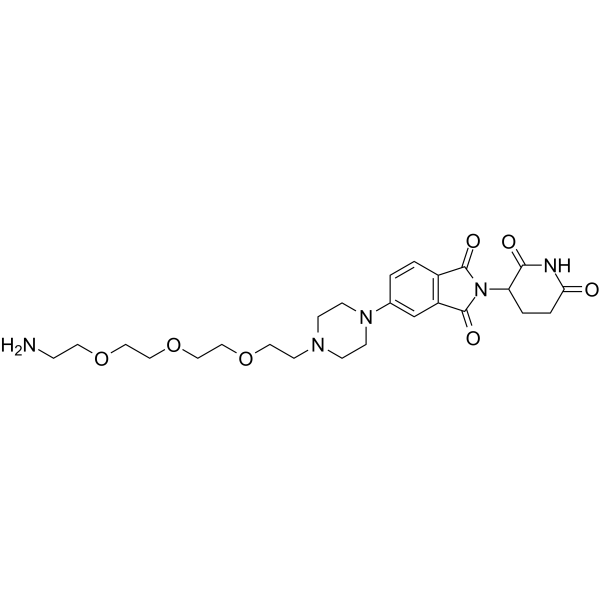 Thalidomide-Piperazine-PEG3-NH2 Chemical Structure Thalidomide-Piperazine-PEG3-NH2