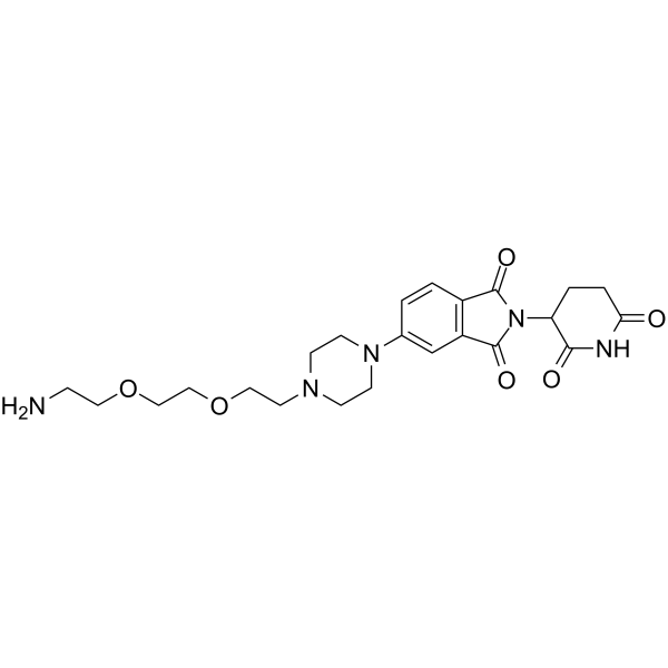 Thalidomide-Piperazine-PEG2-NH2 Chemical Structure Thalidomide-Piperazine-PEG2-NH2