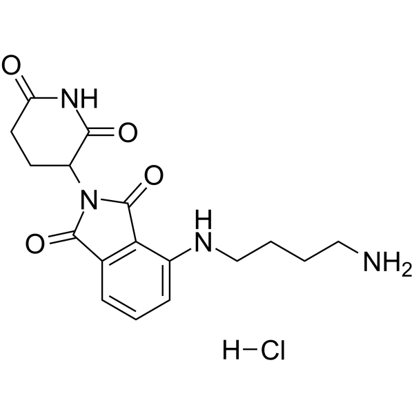 Pomalidomide-C4-NH2 hydrochloride Chemical Structure Pomalidomide-C4-NH2 hydrochloride