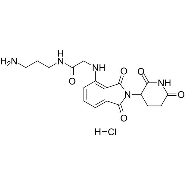Thalidomide-NH-amido-C3-NH2 hydrochloride Chemical Structure Thalidomide-NH-amido-C3-NH2 hydrochloride