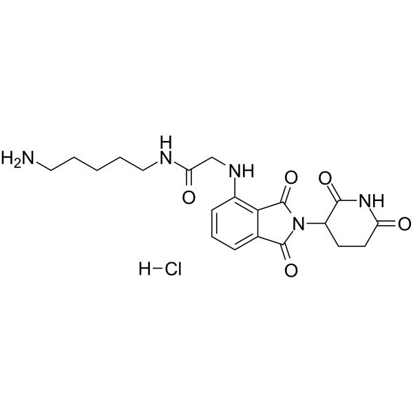 Thalidomide-NH-amido-C5-NH2 hydrochloride Chemical Structure Thalidomide-NH-amido-C5-NH2 hydrochloride