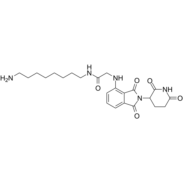 Thalidomide-NH-amido-C8-NH2 Chemical Structure Thalidomide-NH-amido-C8-NH2