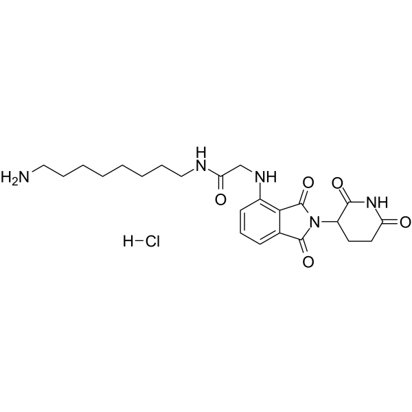 Thalidomide-NH-amido-C8-NH2 hydrochloride Chemical Structure Thalidomide-NH-amido-C8-NH2 hydrochloride