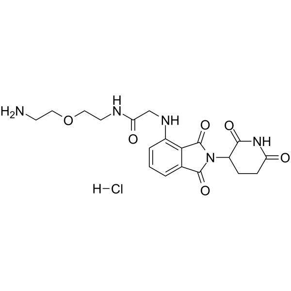 Thalidomide-NH-amido-PEG1-C2-NH2 hydrochloride Chemical Structure Thalidomide-NH-amido-PEG1-C2-NH2 hydrochloride