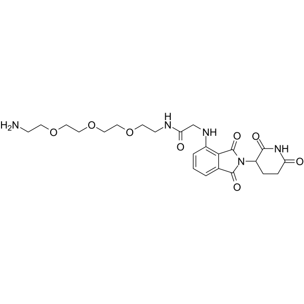 Thalidomide-NH-amido-PEG3-C2-NH2 hydrochloride Chemical Structure Thalidomide-NH-amido-PEG3-C2-NH2 hydrochloride
