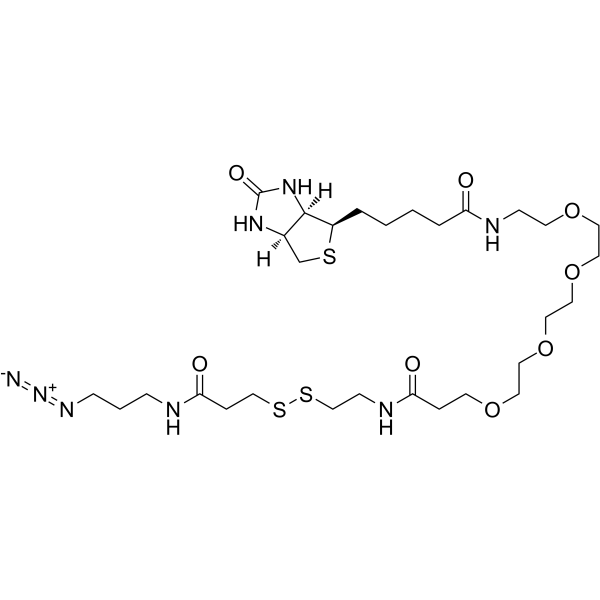 Biotin-PEG4-SS-azide Chemical Structure Biotin-PEG4-SS-azide