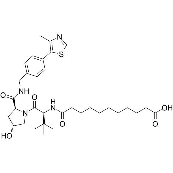 (S,R,S)-AHPC-CO-C9-acid Chemical Structure (S,R,S)-AHPC-CO-C9-acid(Synonyms: VH032-NH-CO-C9-acid)