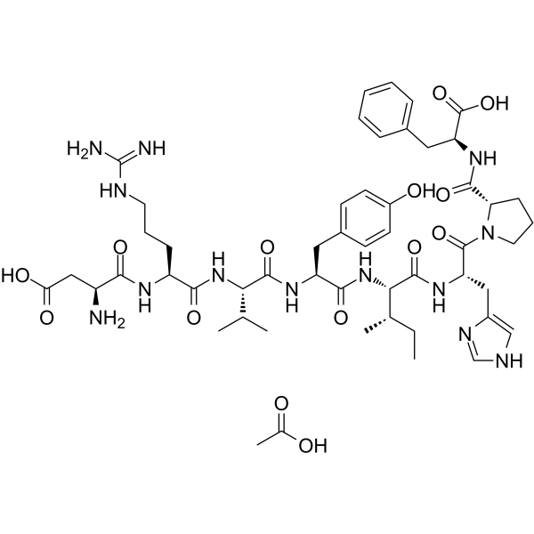 Angiotensin II human acetate(Synonyms: Angiotensin II acetate; Ang II acetate; DRVYIHPF acetate)