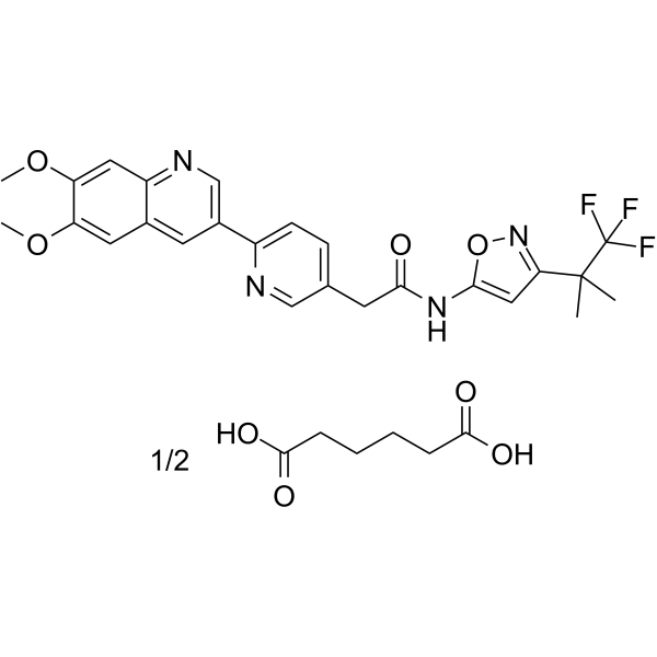 Zeteletinib hemiadipate(Synonyms: BOS-172738 hemiadipate; DS-5010 hemiadipate)