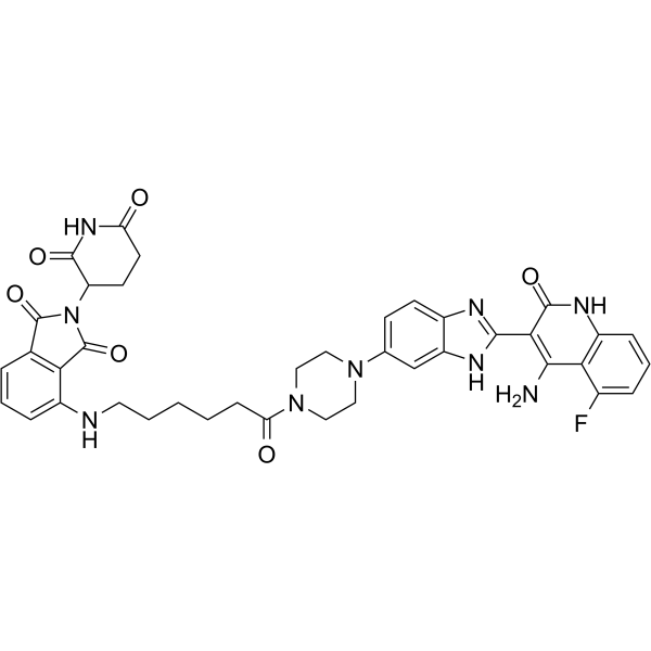 Pomalidomide-C5-Dovitinib Chemical Structure Pomalidomide-C5-Dovitinib