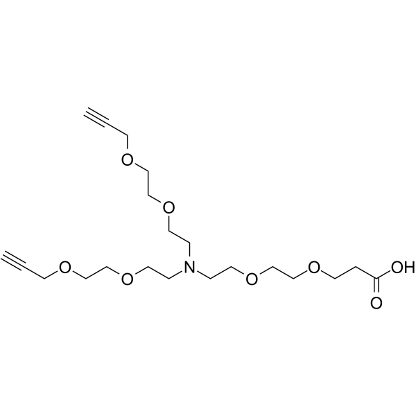 N-(PEG2-C2-acid)-N-bis(PEG2-propargyl) Chemical Structure N-(PEG2-C2-acid)-N-bis(PEG2-propargyl)